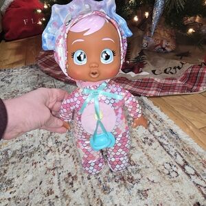 Cry Baby Pink and Blue Mermaid Doll
